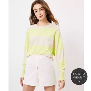 Loft Striped Poncho Sweater